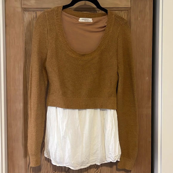 Anthropologie tan knit top, size small - Picture 1 of 1